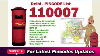 Jawar Nagar Delhi Pin Code 110007  Delhi ke Jawahar Nagar ka Pin Code [upl. by Nomelihp721]