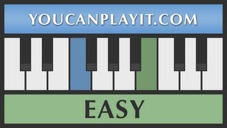 Day O  The Banana Boat Song Easy Piano Tutorial [upl. by Solokin532]