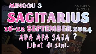 SAGITARIUS 1622 SEPTEMBER 2024♐MINGGU KE 3 RAMALAN ZODIAK 7hari KEMUDIANsagitariuszodiac [upl. by Rozanna461]