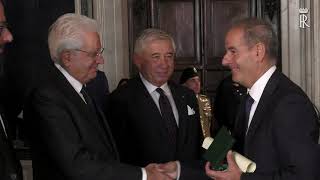 Mattarella consegna le insegne di Cavaliere dell’Ordine “Al Merito del Lavoro” [upl. by Kirwin]