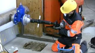 HOT TAPPING WITH TONISCO B30 USING FLANGED WELDABLE TEE AND FLANGED GATE VALVE [upl. by Daus860]