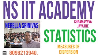 STATISTICS MEASURES OF DISPERSION [upl. by Abramo]