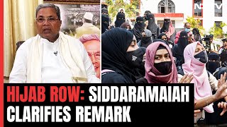 Day After Reversing Hijab Ban In Karnataka Siddaramaiah Dials Down Comment [upl. by Nnylesor]