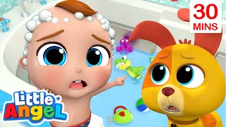 Bath song  More Baby John amp Bingo kids Songs  LittleAngel Kids Songs amp Nursery Rhymes [upl. by Bellaude]