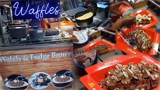 Wafels amp Fudge Brown 🧇 Bahadrabad Ka famous Chocolate Waffles  400 Rupay Ka Waffle 🧇 Karachi Foods [upl. by Nwadahs]