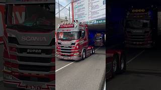 Truckstar Festival 2024 Scania R Hoogendoorn scania truck truckstar lkw hupe trainhorns [upl. by Annahtur864]