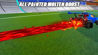 Showcasing All NEW quotMOLTENquot Boost  Rocket League Showcase [upl. by Ennazor]