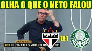 NETO FALOU APOS SÃO PAULO 1 X 1 PALMEIRAS PELO PAULISTÃO 2024 [upl. by Ahseihs]