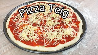 Pizza 🍕einfach selber machen Pizzateig Grundrezept  Soße [upl. by Aihsilef]