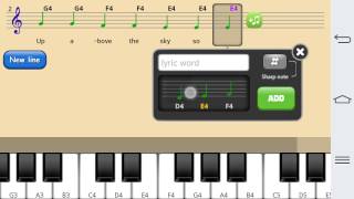 Kids Piano How to create a song with music editor [upl. by Nothgierc94]