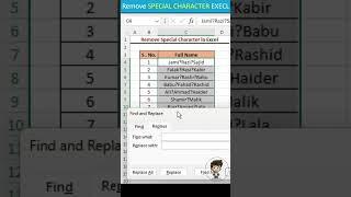 Remove Special Characters in Excelexcelshorts [upl. by Sirovat]