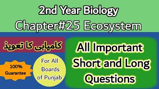 All possible and important Questions of chapter 25 of 2nd year biology [upl. by Aneleh216]