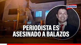 🔴🔵Crimen en Carabayllo Periodista es asesinado a balazos en los exteriores de biblioteca municipal [upl. by Otreblide]