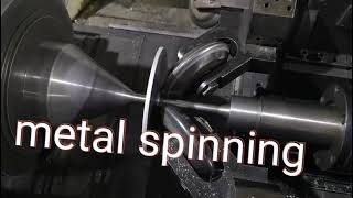 6mm aluminum alloy metal spinning process  shear spinning [upl. by Asile817]