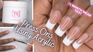 How to Apply Press On Nails with Acrylic Powder  BTArtBox XCoat Tips  Make Press Ons Look Natural [upl. by Connors]