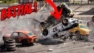 EL JUEGO MAS BESTIA DE COCHES DEMOLITION DERBI EN EQUIPO [upl. by Dlorag156]