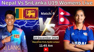 LIVE Nepal U19 Women’s vs Sri Lanka U19 Women’s  U19 Women’s Asia Cup 2024 🏏 [upl. by Ahsinaj]