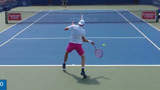 イズナーのフォアハンドストローク（スロー） John Isner Forehand Stroke Slow Motion [upl. by Tressia]