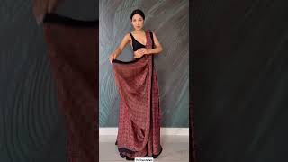 Saree but in lehenga style sareedrape lehenga diwali indianattire traditional wedding saree [upl. by Nagol536]