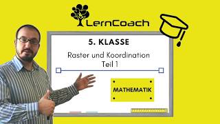 5 Klasse Raster und Koordinaten Teil1 [upl. by Tamarah840]