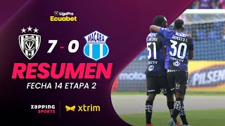 Independiente del Valle 7  0 Macará Resumen Fecha 14  2da Etapa  LigaPro Ecuabet [upl. by Dolhenty]