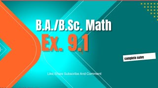 BABSc math sem 1 ex91 complete solve based on NEP syllabus [upl. by Seuqram]