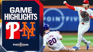 Phillies vs Mets Game Highlights 10924  MLB Highlights [upl. by Hauger990]