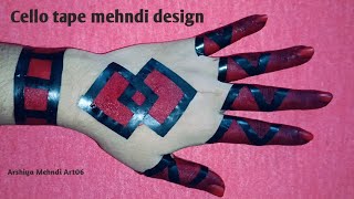 cello tape mehndi design  cello tape mehndi hack  cello tape mehndi trick  mehndi design [upl. by Aisinut]