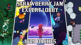 Celeste Strawberry Jam TAS  Expert Lobby Minimum Dashes in 12412638 and 1689 dashes [upl. by Aillil651]