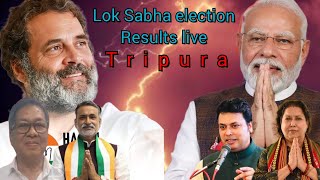 TRIPURA LOK SABHA ELECTION RESULTS LIVE  BJPTMPIPFT INCCPIM OTHERS [upl. by Sirapal]