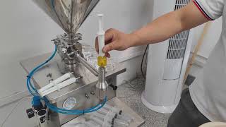 Semiauto syringe filling machine from Wenzhou Trustar Machinery Technology Co Ltd [upl. by Kleon]