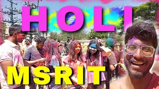 Holi in MSRIT  Holi celebration in MSRIT  MSRIT VLOG 2023 [upl. by Pasadis376]