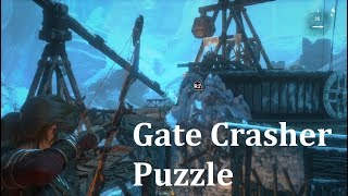 Rise of the Tomb Raider  Gate Crasher Puzzle [upl. by Aitnom]