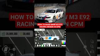 how to make bmw m3 e92 racing design in cpm shorts carparkingmultiplayer funny [upl. by Holder487]