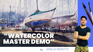 quotWATERCOLOR MASTER DEMOquot BY Emilio Perotti [upl. by Annaek263]