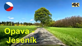 Driving in Czech Republic from Opava to Jeseník  spring 2024  4K [upl. by Heyde324]