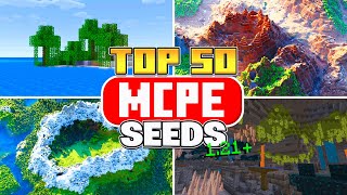 Top 50 BEST Seeds For Minecraft Bedrock 121 [upl. by Ynove]