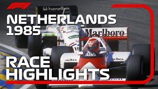 1985 Netherlands Grand Prix Race Highlights  DHL F1 Classics [upl. by Orelie]