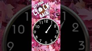 Dont forget to fall back day light saving time endsfallback daylightsavingusa [upl. by Lewanna853]