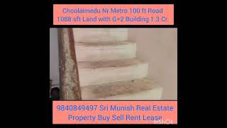 Choolaimedu Nr Metro 100 ft Road 1088 sft Land with G2 SALE 13 Cr 9840849497 Sri MunishRealEstat [upl. by Richlad270]