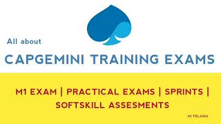 Capgemini Training Exams all updates  M1 Exam  Sprint exams  L1 exam  Capgemini training [upl. by Eiblehs]