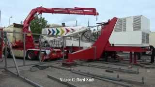 Sound Machine Transport en opbouw kermis Hillegom [upl. by Childs]