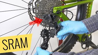 SRAM NX 11Fach Schaltung EINSTELLEN  Tutorial mit BÖSER ÜBERRASCHUNG  Fahrradorg [upl. by Ahseeyt]