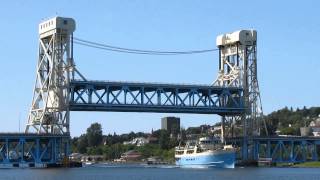 Portage Lake Lift Bridge Keweenaw Waterway [upl. by Eizzo]