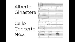 Alberto Ginastera  Cello Concerto No2 Full Score [upl. by Haldeman]