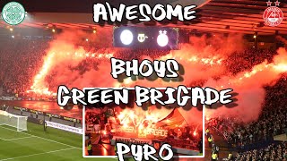 Awesome Bhoys  Green Brigade Pyro  Celtic 6  Aberdeen 0  021124 [upl. by Lekram]