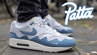 NIKE AIR MAX 1 PATTA WAVES NOISE AQUA REVIEW amp ON FEETHOW GOOD IS THIS COLORWAY [upl. by Tomkin]