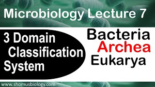 Microbiology lecture 7  3 domain classification system  Archea bacteria and eukarya [upl. by Trager]