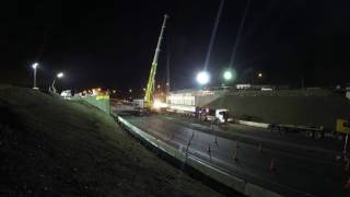 SH2SH58 Haywards Interchange Bridge beam placement [upl. by Eiramllij]