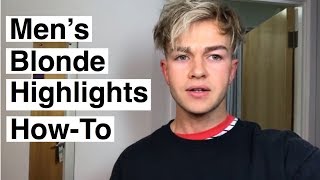 MENS HAIR HIGHLIGHTS TRANSFORMATION 2019  HOW TO GET NATURAL LOOKING BLONDE HAIR HIGHLIGHTS FOR MEN [upl. by Valer]